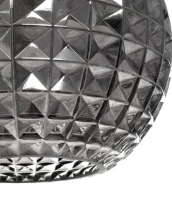 GLOBOSTAR® BASTIK 206-0026 Μοντέρνο Κρεμαστό Φωτιστικό Οροφής με Ντουί 1 x E27 AC 220-240V IP20 – Μαύρο Φιμέ – Μ22 x Π22 x Υ26cm