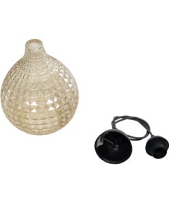 GLOBOSTAR® BASTIK 206-0027 Μοντέρνο Κρεμαστό Φωτιστικό Οροφής με Ντουί 1 x E27 AC 220-240V IP20 – Mελί – Μ22 x Π22 x Υ26cm