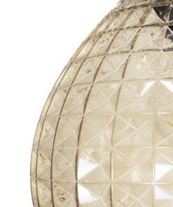 GLOBOSTAR® BASTIK 206-0027 Μοντέρνο Κρεμαστό Φωτιστικό Οροφής με Ντουί 1 x E27 AC 220-240V IP20 – Mελί – Μ22 x Π22 x Υ26cm