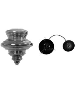 GLOBOSTAR® CORTE 206-0028 Μοντέρνο Κρεμαστό Φωτιστικό Οροφής με Ντουί 1 x E27 AC 220-240V IP20 – Μαύρο Φιμέ – Μ25 x Π25 x Υ30cm