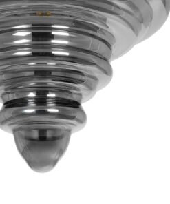 GLOBOSTAR® CORTE 206-0028 Μοντέρνο Κρεμαστό Φωτιστικό Οροφής με Ντουί 1 x E27 AC 220-240V IP20 – Μαύρο Φιμέ – Μ25 x Π25 x Υ30cm