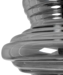 GLOBOSTAR® CORTE 206-0028 Μοντέρνο Κρεμαστό Φωτιστικό Οροφής με Ντουί 1 x E27 AC 220-240V IP20 – Μαύρο Φιμέ – Μ25 x Π25 x Υ30cm