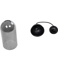 GLOBOSTAR® TUBE 206-0030 Μοντέρνο Κρεμαστό Φωτιστικό Οροφής με Ντουί 1 x E27 AC 220-240V IP20 – Μαύρο Φιμέ – Μ10 x Π10 x Υ24cm