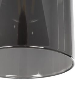 GLOBOSTAR® TUBE 206-0030 Μοντέρνο Κρεμαστό Φωτιστικό Οροφής με Ντουί 1 x E27 AC 220-240V IP20 – Μαύρο Φιμέ – Μ10 x Π10 x Υ24cm