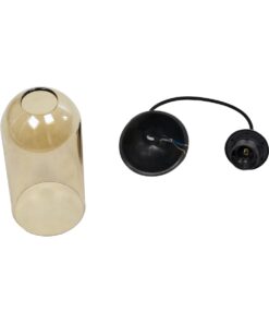 GLOBOSTAR® TUBE 206-0031 Μοντέρνο Κρεμαστό Φωτιστικό Οροφής με Ντουί 1 x E27 AC 220-240V IP20 – Mελί – Μ10 x Π10 x Υ24cm
