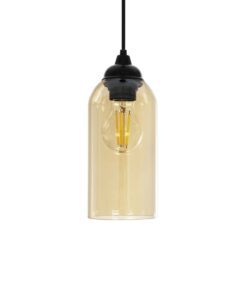 GLOBOSTAR® TUBE 206-0031 Μοντέρνο Κρεμαστό Φωτιστικό Οροφής με Ντουί 1 x E27 AC 220-240V IP20 – Mελί – Μ10 x Π10 x Υ24cm