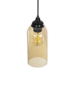 GLOBOSTAR® TUBE 206-0031 Μοντέρνο Κρεμαστό Φωτιστικό Οροφής με Ντουί 1 x E27 AC 220-240V IP20 – Mελί – Μ10 x Π10 x Υ24cm