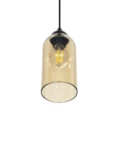 GLOBOSTAR® TUBE 206-0031 Μοντέρνο Κρεμαστό Φωτιστικό Οροφής με Ντουί 1 x E27 AC 220-240V IP20 – Mελί – Μ10 x Π10 x Υ24cm