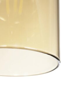 GLOBOSTAR® TUBE 206-0031 Μοντέρνο Κρεμαστό Φωτιστικό Οροφής με Ντουί 1 x E27 AC 220-240V IP20 – Mελί – Μ10 x Π10 x Υ24cm