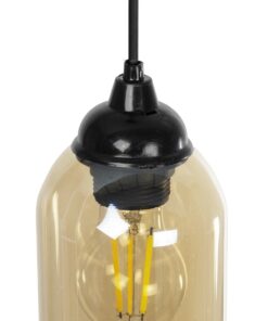 GLOBOSTAR® TUBE 206-0031 Μοντέρνο Κρεμαστό Φωτιστικό Οροφής με Ντουί 1 x E27 AC 220-240V IP20 – Mελί – Μ10 x Π10 x Υ24cm
