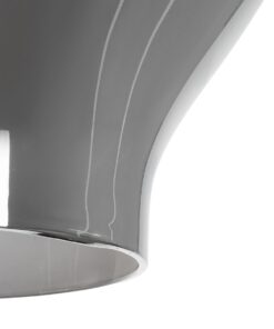GLOBOSTAR® OVOCE 206-0032 Μοντέρνο Κρεμαστό Φωτιστικό Οροφής με Ντουί 1 x E27 AC 220-240V IP20 – Μαύρο Φιμέ – Μ20 x Π20 x Υ22cm