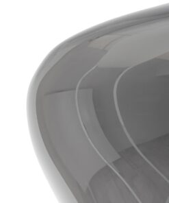 GLOBOSTAR® OVOCE 206-0032 Μοντέρνο Κρεμαστό Φωτιστικό Οροφής με Ντουί 1 x E27 AC 220-240V IP20 – Μαύρο Φιμέ – Μ20 x Π20 x Υ22cm