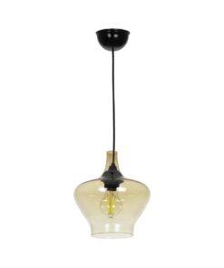 GLOBOSTAR® OVOCE 206-0033 Μοντέρνο Κρεμαστό Φωτιστικό Οροφής με Ντουί 1 x E27 AC 220-240V IP20 – Mελί – Μ20 x Π20 x Υ22cm