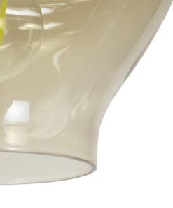 GLOBOSTAR® OVOCE 206-0033 Μοντέρνο Κρεμαστό Φωτιστικό Οροφής με Ντουί 1 x E27 AC 220-240V IP20 – Mελί – Μ20 x Π20 x Υ22cm
