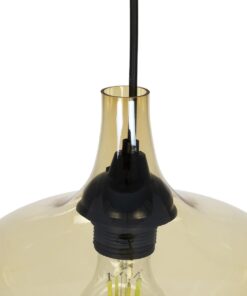 GLOBOSTAR® OVOCE 206-0033 Μοντέρνο Κρεμαστό Φωτιστικό Οροφής με Ντουί 1 x E27 AC 220-240V IP20 – Mελί – Μ20 x Π20 x Υ22cm
