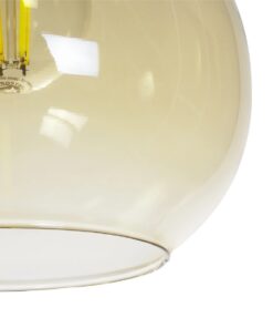 GLOBOSTAR® ΤΟΝΕ 206-0035 Μοντέρνο Κρεμαστό Φωτιστικό Οροφής με Ντουί 1 x E27 AC 220-240V IP20 – Mελί – Μ20 x Π20 x Υ36cm