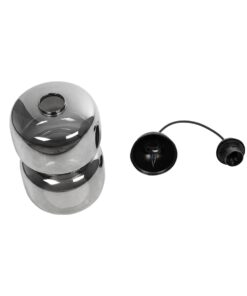 GLOBOSTAR® PIAGE 206-0036 Μοντέρνο Κρεμαστό Φωτιστικό Οροφής με Ντουί 1 x E27 AC 220-240V IP20 – Μαύρο Φιμέ – Μ18 x Π18 x Υ31cm