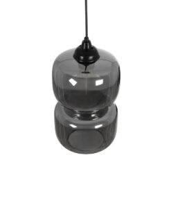 GLOBOSTAR® PIAGE 206-0036 Μοντέρνο Κρεμαστό Φωτιστικό Οροφής με Ντουί 1 x E27 AC 220-240V IP20 – Μαύρο Φιμέ – Μ18 x Π18 x Υ31cm