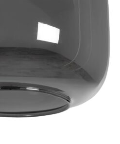 GLOBOSTAR® PIAGE 206-0036 Μοντέρνο Κρεμαστό Φωτιστικό Οροφής με Ντουί 1 x E27 AC 220-240V IP20 – Μαύρο Φιμέ – Μ18 x Π18 x Υ31cm