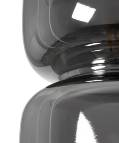 GLOBOSTAR® PIAGE 206-0036 Μοντέρνο Κρεμαστό Φωτιστικό Οροφής με Ντουί 1 x E27 AC 220-240V IP20 – Μαύρο Φιμέ – Μ18 x Π18 x Υ31cm