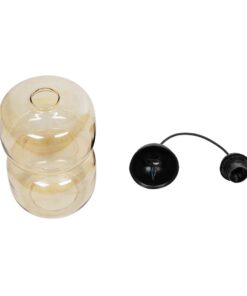 GLOBOSTAR® PIAGE 206-0037 Μοντέρνο Κρεμαστό Φωτιστικό Οροφής με Ντουί 1 x E27 AC 220-240V IP20 – Mελί – Μ17 x Π17 x Υ25cm