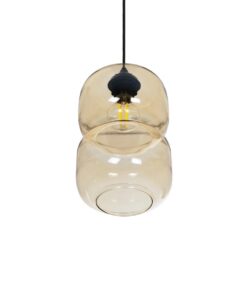 GLOBOSTAR® PIAGE 206-0037 Μοντέρνο Κρεμαστό Φωτιστικό Οροφής με Ντουί 1 x E27 AC 220-240V IP20 – Mελί – Μ17 x Π17 x Υ25cm