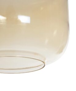 GLOBOSTAR® PIAGE 206-0037 Μοντέρνο Κρεμαστό Φωτιστικό Οροφής με Ντουί 1 x E27 AC 220-240V IP20 – Mελί – Μ17 x Π17 x Υ25cm