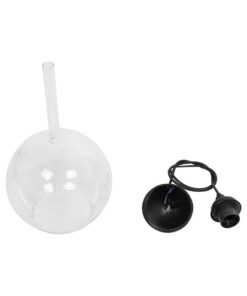 GLOBOSTAR® BALU 206-0038 Μοντέρνο Κρεμαστό Φωτιστικό Οροφής με Ντουί 1 x E27 AC 220-240V IP20 – Διάφανο – Μ20 x Π20 x Υ18cm