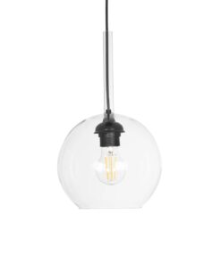 GLOBOSTAR® BALU 206-0038 Μοντέρνο Κρεμαστό Φωτιστικό Οροφής με Ντουί 1 x E27 AC 220-240V IP20 – Διάφανο – Μ20 x Π20 x Υ18cm