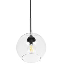GLOBOSTAR® BALU 206-0038 Μοντέρνο Κρεμαστό Φωτιστικό Οροφής με Ντουί 1 x E27 AC 220-240V IP20 – Διάφανο – Μ20 x Π20 x Υ18cm
