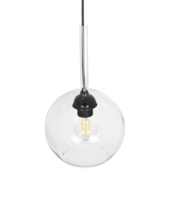 GLOBOSTAR® BALU 206-0038 Μοντέρνο Κρεμαστό Φωτιστικό Οροφής με Ντουί 1 x E27 AC 220-240V IP20 – Διάφανο – Μ20 x Π20 x Υ18cm