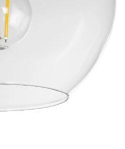 GLOBOSTAR® BALU 206-0038 Μοντέρνο Κρεμαστό Φωτιστικό Οροφής με Ντουί 1 x E27 AC 220-240V IP20 – Διάφανο – Μ20 x Π20 x Υ18cm