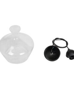 GLOBOSTAR® BALU 206-0039 Μοντέρνο Κρεμαστό Φωτιστικό Οροφής με Ντουί 1 x E27 AC 220-240V IP20 – Διάφανο – Μ22 x Π22 x Υ22cm
