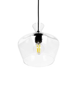 GLOBOSTAR® BALU 206-0039 Μοντέρνο Κρεμαστό Φωτιστικό Οροφής με Ντουί 1 x E27 AC 220-240V IP20 – Διάφανο – Μ22 x Π22 x Υ22cm