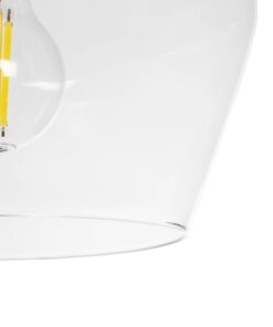 GLOBOSTAR® BALU 206-0039 Μοντέρνο Κρεμαστό Φωτιστικό Οροφής με Ντουί 1 x E27 AC 220-240V IP20 – Διάφανο – Μ22 x Π22 x Υ22cm