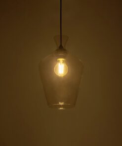 GLOBOSTAR® BALU 206-0040 Μοντέρνο Κρεμαστό Φωτιστικό Οροφής με Ντουί 1 x E27 AC 220-240V IP20 – Διάφανο – Μ20 x Π20 x Υ32cm