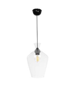 GLOBOSTAR® BALU 206-0040 Μοντέρνο Κρεμαστό Φωτιστικό Οροφής με Ντουί 1 x E27 AC 220-240V IP20 – Διάφανο – Μ20 x Π20 x Υ32cm