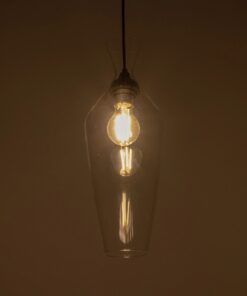 GLOBOSTAR® BALU 206-0041 Μοντέρνο Κρεμαστό Φωτιστικό Οροφής με Ντουί 1 x E27 AC 220-240V IP20 – Διάφανο – Μ15 x Π15 x Υ40cm
