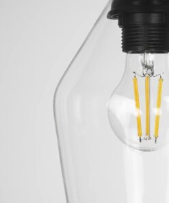 GLOBOSTAR® BALU 206-0041 Μοντέρνο Κρεμαστό Φωτιστικό Οροφής με Ντουί 1 x E27 AC 220-240V IP20 – Διάφανο – Μ15 x Π15 x Υ40cm