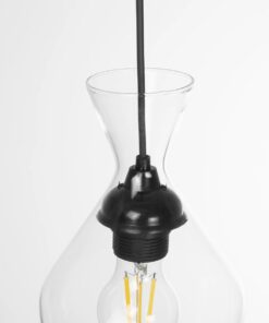 GLOBOSTAR® BALU 206-0041 Μοντέρνο Κρεμαστό Φωτιστικό Οροφής με Ντουί 1 x E27 AC 220-240V IP20 – Διάφανο – Μ15 x Π15 x Υ40cm