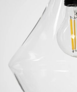 GLOBOSTAR® BALU 206-0042 Μοντέρνο Κρεμαστό Φωτιστικό Οροφής με Ντουί 1 x E27 AC 220-240V IP20 – Διάφανο – Μ20 x Π20 x Υ31cm