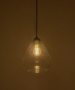 GLOBOSTAR® BALU 206-0043 Μοντέρνο Κρεμαστό Φωτιστικό Οροφής με Ντουί 1 x E27 AC 220-240V IP20 – Διάφανο – Μ20 x Π20 x Υ42cm