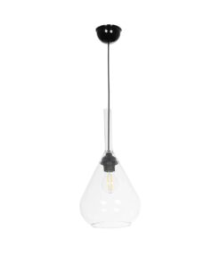 GLOBOSTAR® BALU 206-0043 Μοντέρνο Κρεμαστό Φωτιστικό Οροφής με Ντουί 1 x E27 AC 220-240V IP20 – Διάφανο – Μ20 x Π20 x Υ42cm