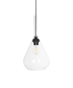 GLOBOSTAR® BALU 206-0043 Μοντέρνο Κρεμαστό Φωτιστικό Οροφής με Ντουί 1 x E27 AC 220-240V IP20 – Διάφανο – Μ20 x Π20 x Υ42cm