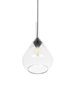 GLOBOSTAR® BALU 206-0043 Μοντέρνο Κρεμαστό Φωτιστικό Οροφής με Ντουί 1 x E27 AC 220-240V IP20 – Διάφανο – Μ20 x Π20 x Υ42cm