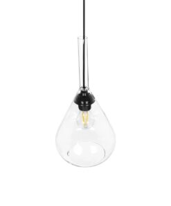 GLOBOSTAR® BALU 206-0043 Μοντέρνο Κρεμαστό Φωτιστικό Οροφής με Ντουί 1 x E27 AC 220-240V IP20 – Διάφανο – Μ20 x Π20 x Υ42cm
