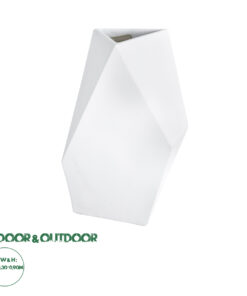 GloboStar® Artificial Garden ALBEROBELLO 20738 Επιδαπέδιο Πολυεστερικό Τσιμεντένιο Κασπώ Γλάστρα - Flower Pot Λευκό Μ58 x Π30 x Υ90cm