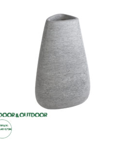 GloboStar® Artificial Garden OXFORD 20796 Επιδαπέδιο Πολυεστερικό Τσιμεντένιο Κασπώ Γλάστρα - Flower Pot Γκρι Μ45 x Π40 x Υ72cm