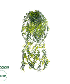 GloboStar® Artificial Garden HANGING FERN 20877 - Τεχνητό Κρεμαστό Διακοσμητικό Φυτό Φτέρη Φ23 x Y70cm