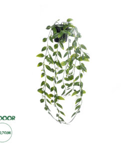 GloboStar® Artificial Garden HANGING DUTCH BEAN 20883 - Τεχνητό Κρεμαστό Διακοσμητικό Φυτό Ολλανδικό Φασόλι Φ28 x Y70cm